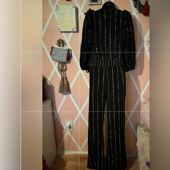 Karina Grimaldi Stripe Metallic Pantsuit - Picture 5 of 9